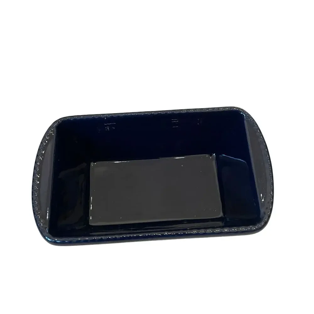 Temptations by Tara Mini Ceramic Loaf Pan w/ Lid 12oz Holiday Plaid Bakeware NEW
